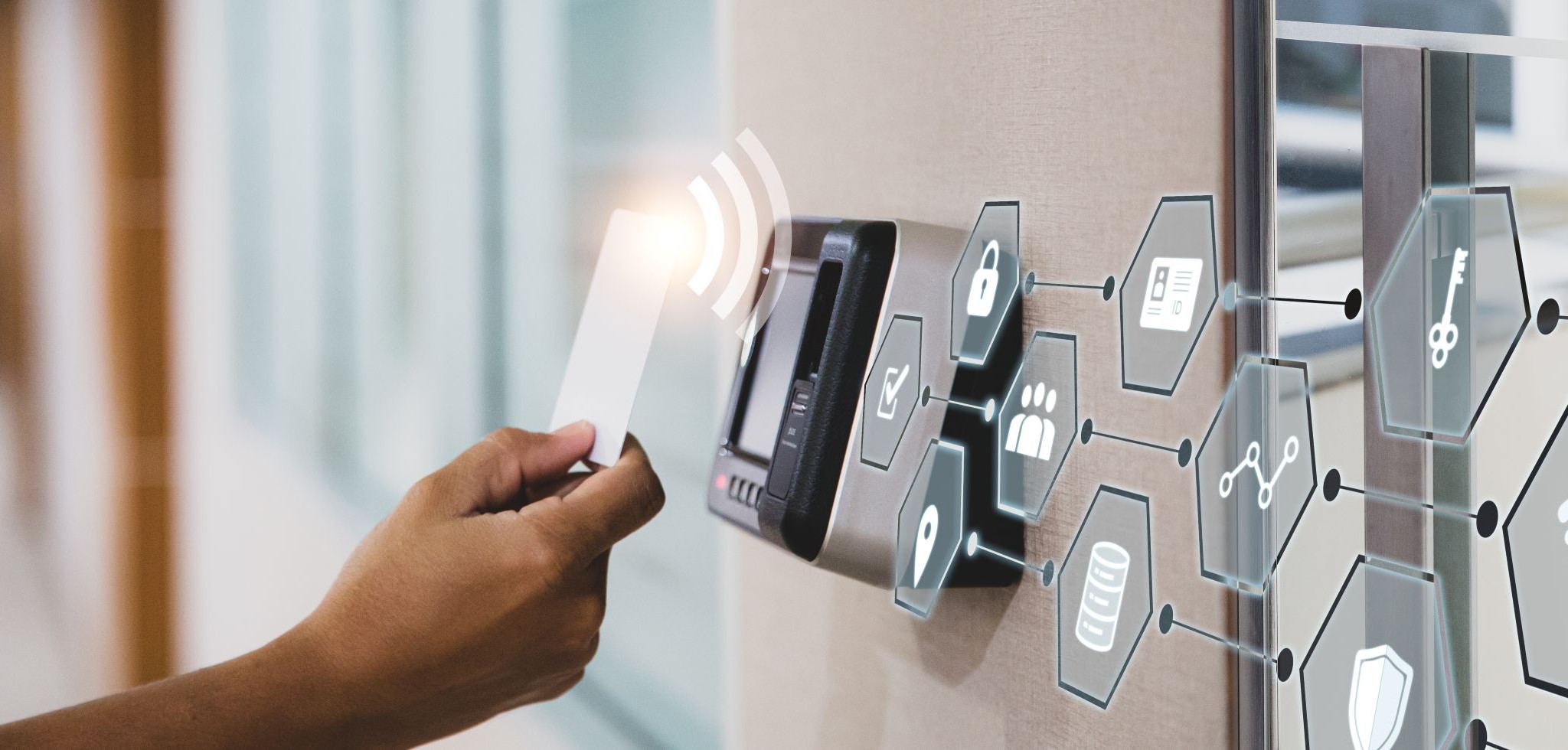 hand-and-badge-door-access-control